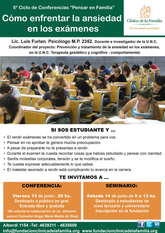 flyer ansiedad en los examenes